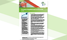 Cover of the report: Prevention of hepatitis B and C in the EU/EEA